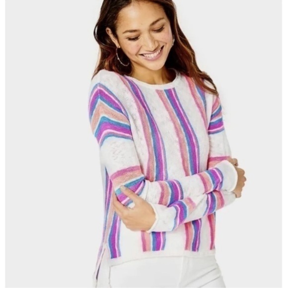 LILLY PULITZER Rozalia Stripe
Cotton Sweater NWT Sz L - Picture 1 of 10